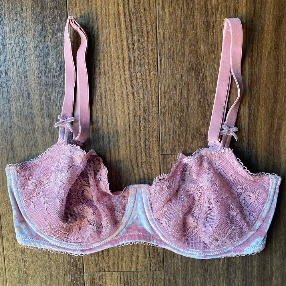 VS crushed velvet sheer push up without padding